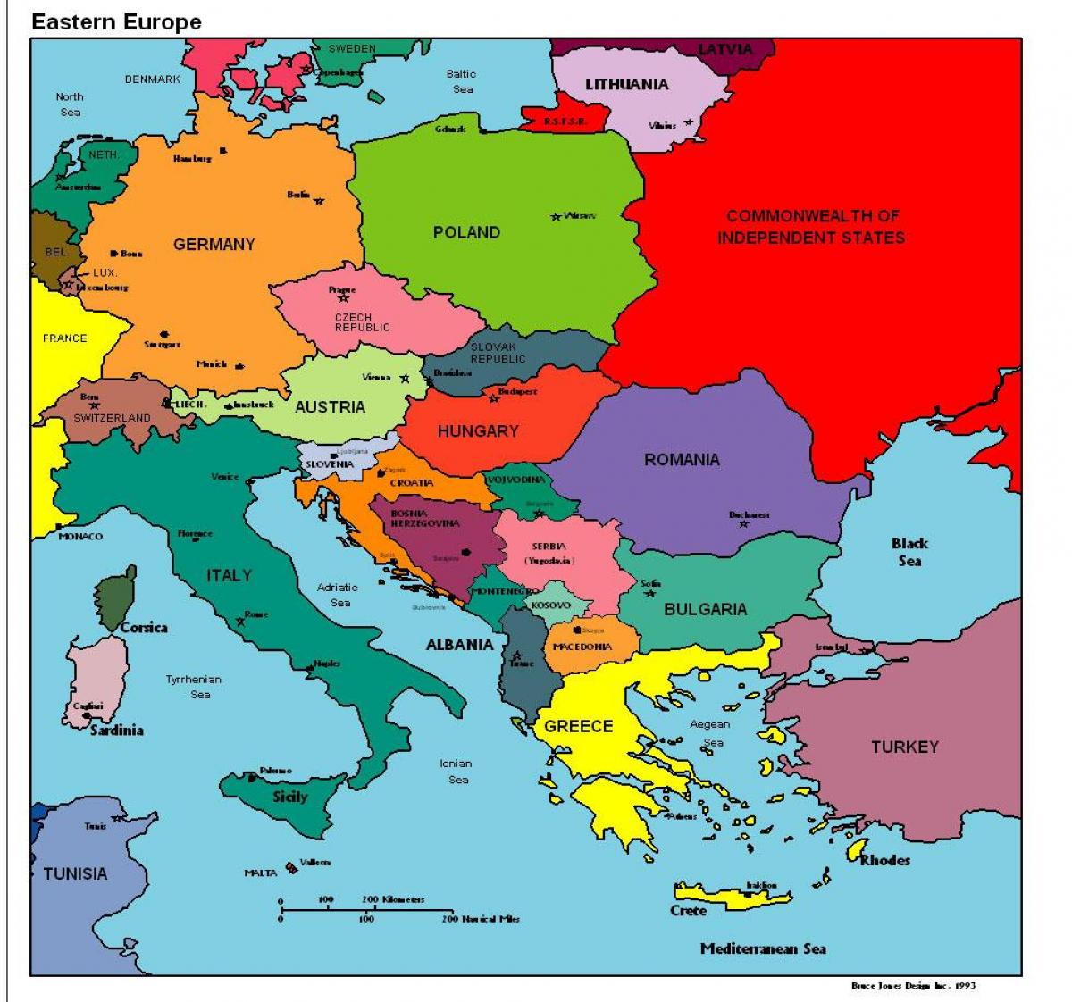 mapa ng europa na nagpapakita ng Albania