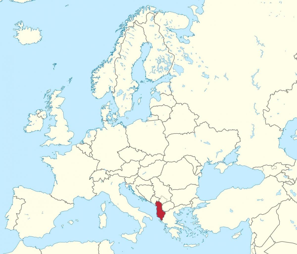 mapa ng Albania sa europeo