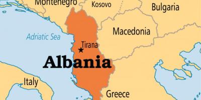 Mapa na nagpapakita ng Albania