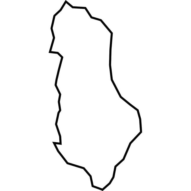 mapa ng Albania vector mapa