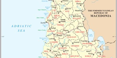 Mapa ng Albania sa mga lungsod